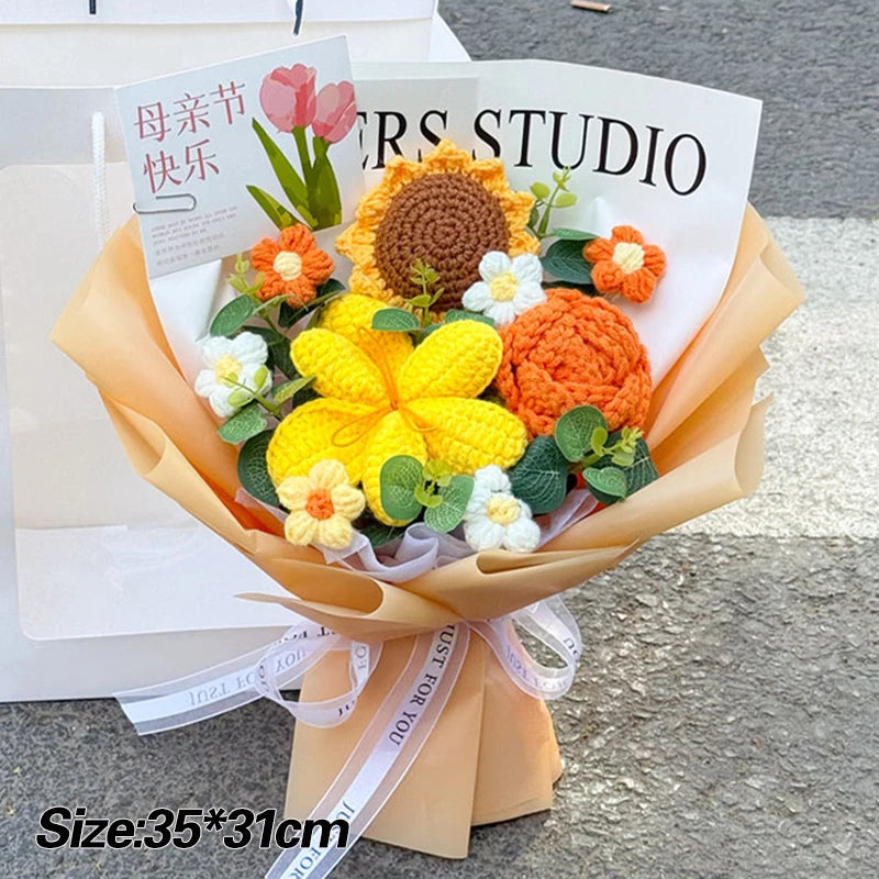 Handmade Crochet Flower Bouquet