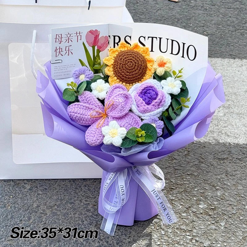 Handmade Crochet Flower Bouquet