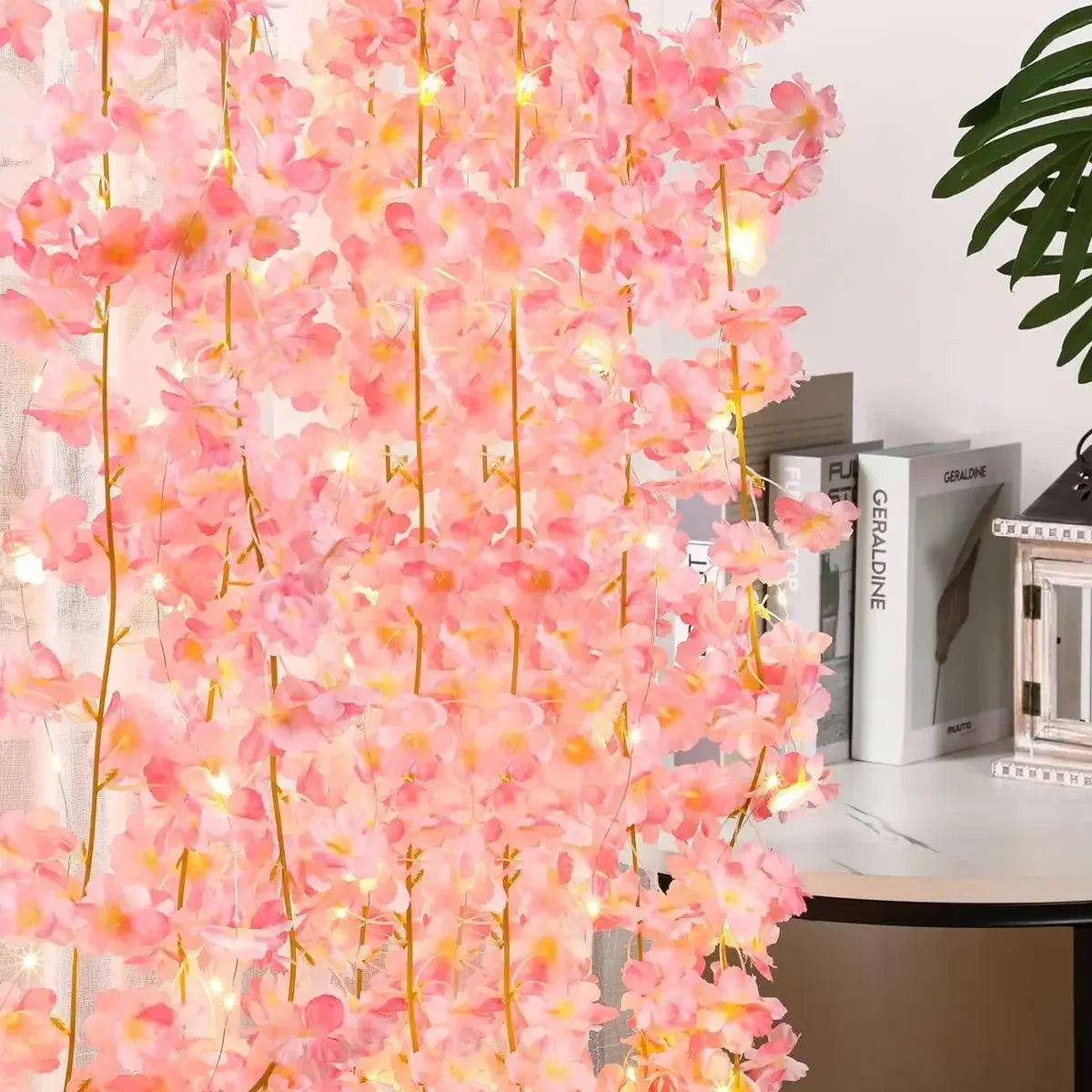Cherry Blossom Fairy Lights — 20-LED Floral Garland