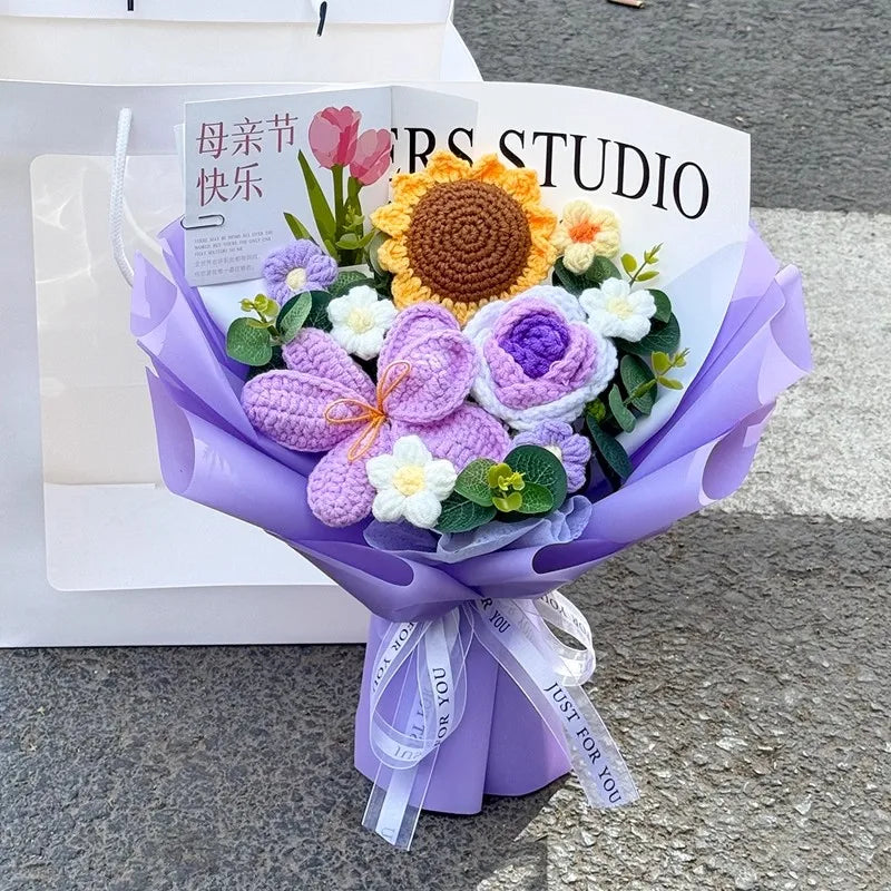 Handmade Crochet Flower Bouquet