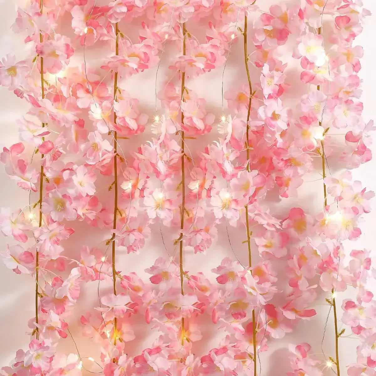 Cherry Blossom Fairy Lights — 20-LED Floral Garland